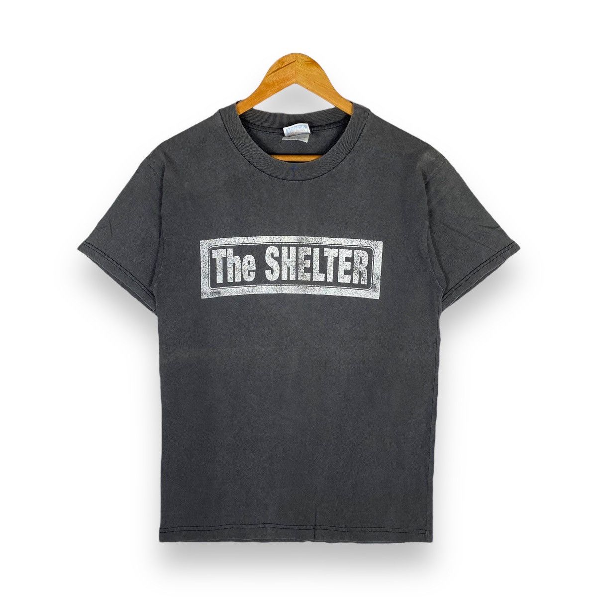 VINTAGE 90's SHELTER BAND SUNFADED TEE