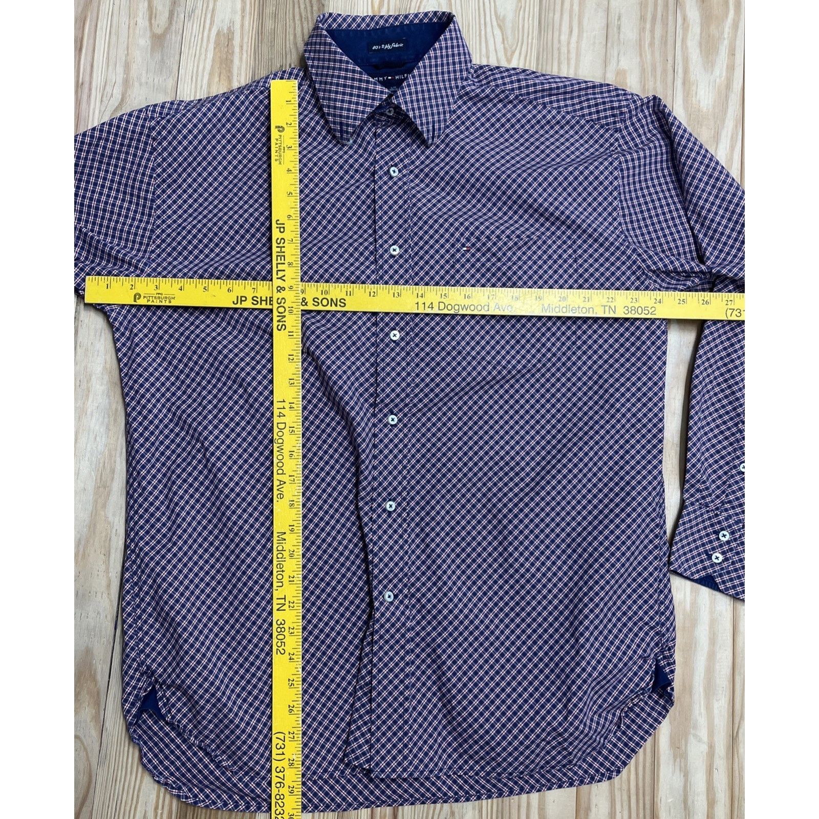 Tommy Hilfiger Men’s Tommy Hilfiger 80’s 2 Ply Flip Cuff Button Up Shirt L Size US L / EU 52-54 / 3 - 7 Thumbnail