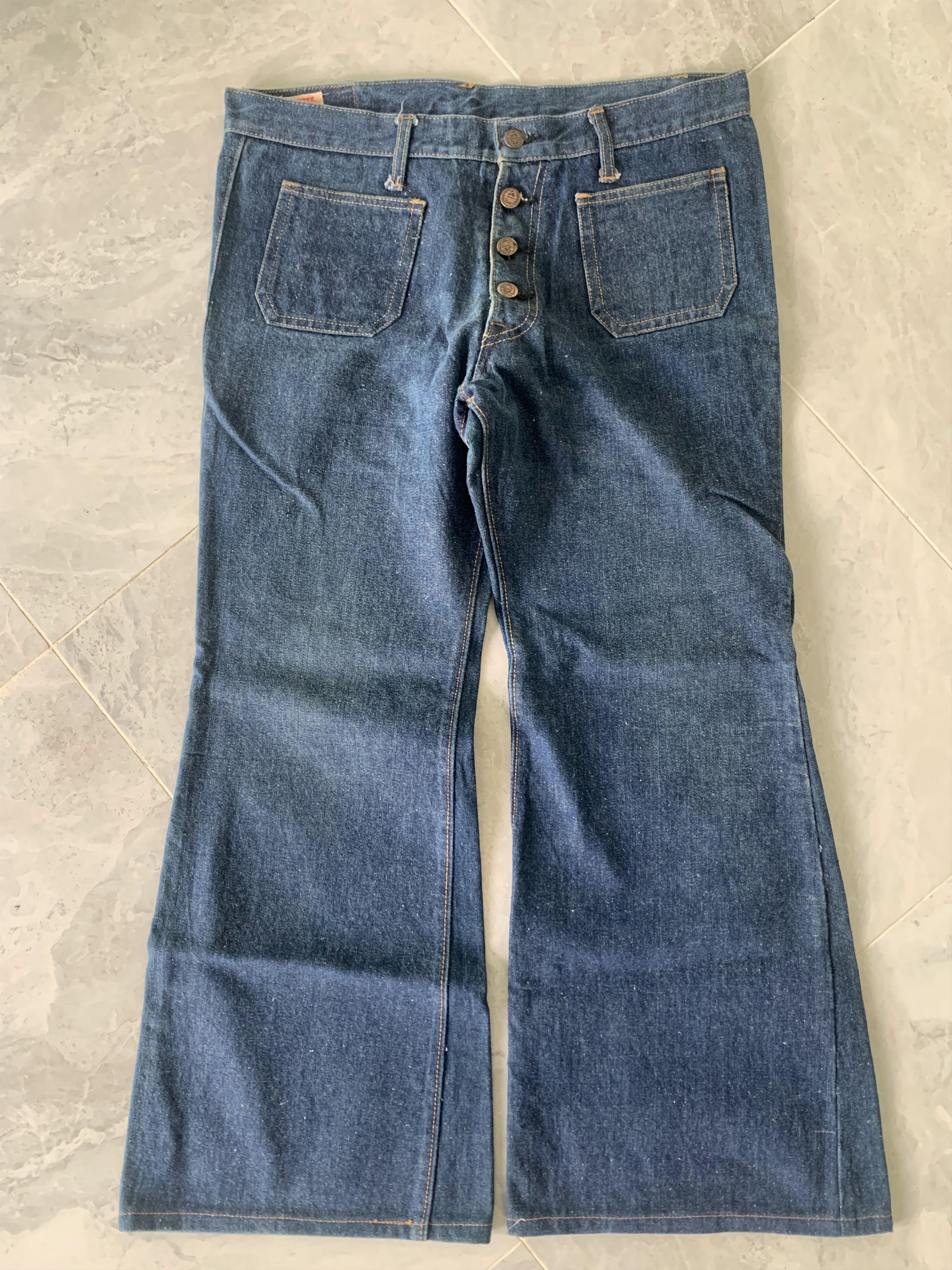 Japanese Brand × Sugar Cane × Vintage Vintage 70s Canton X West Flared denim Size US 34 / EU 50 - 1 Thumbnail