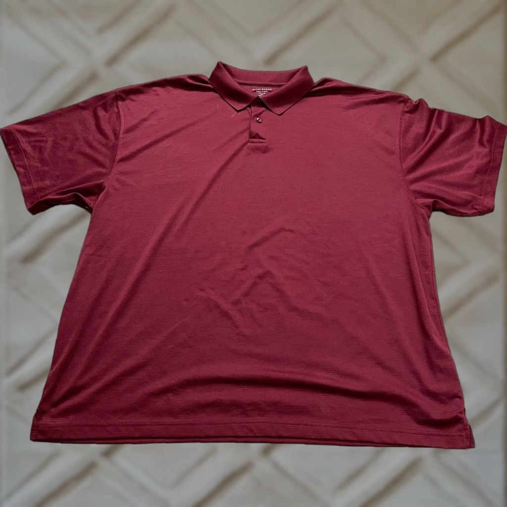 Vintage Saddlebred Polo Shirt Mens 2XL Tall Maroon Collared Short Sleeve Active Golf Top Shirt Polo Mens 2XL Tall Red Basic Outdoor Sports Golf Mens Men Size US XXL / EU 58 / 5 - 1 Thumbnail