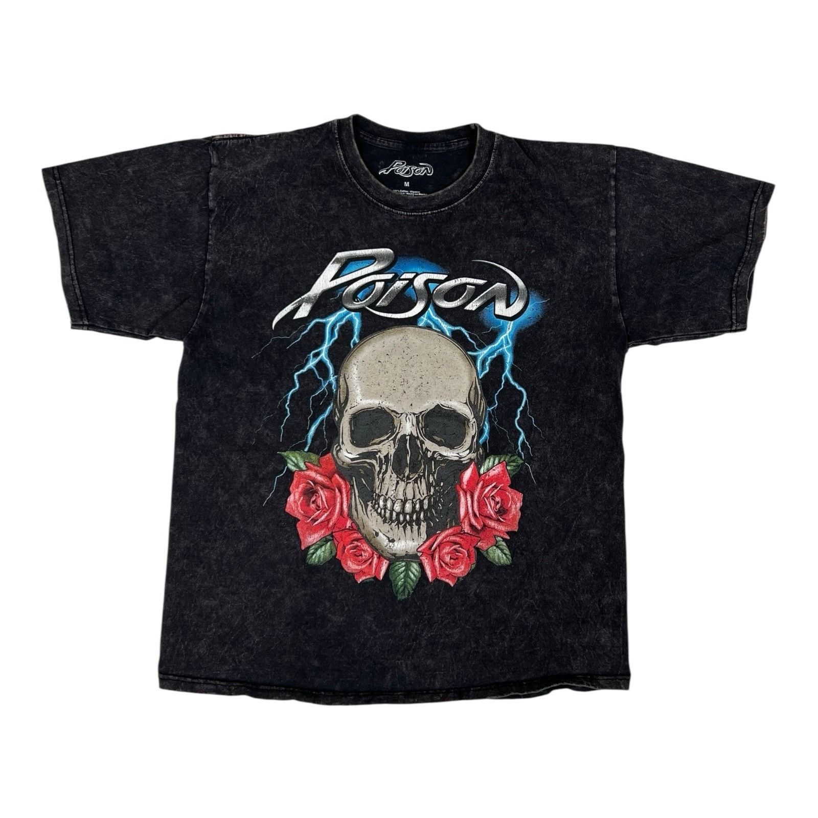 Other Poison Rock Band T-Shirt Skull Roses Size Medium Acid Wash R Size US M / EU 48-50 / 2 - 1 Thumbnail