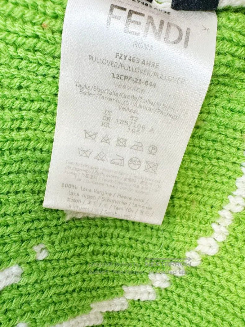 Fendi Fendi White Colorful Letter Long Sleeve Sweater Size US L / EU 52-54 / 3 - 5 Thumbnail
