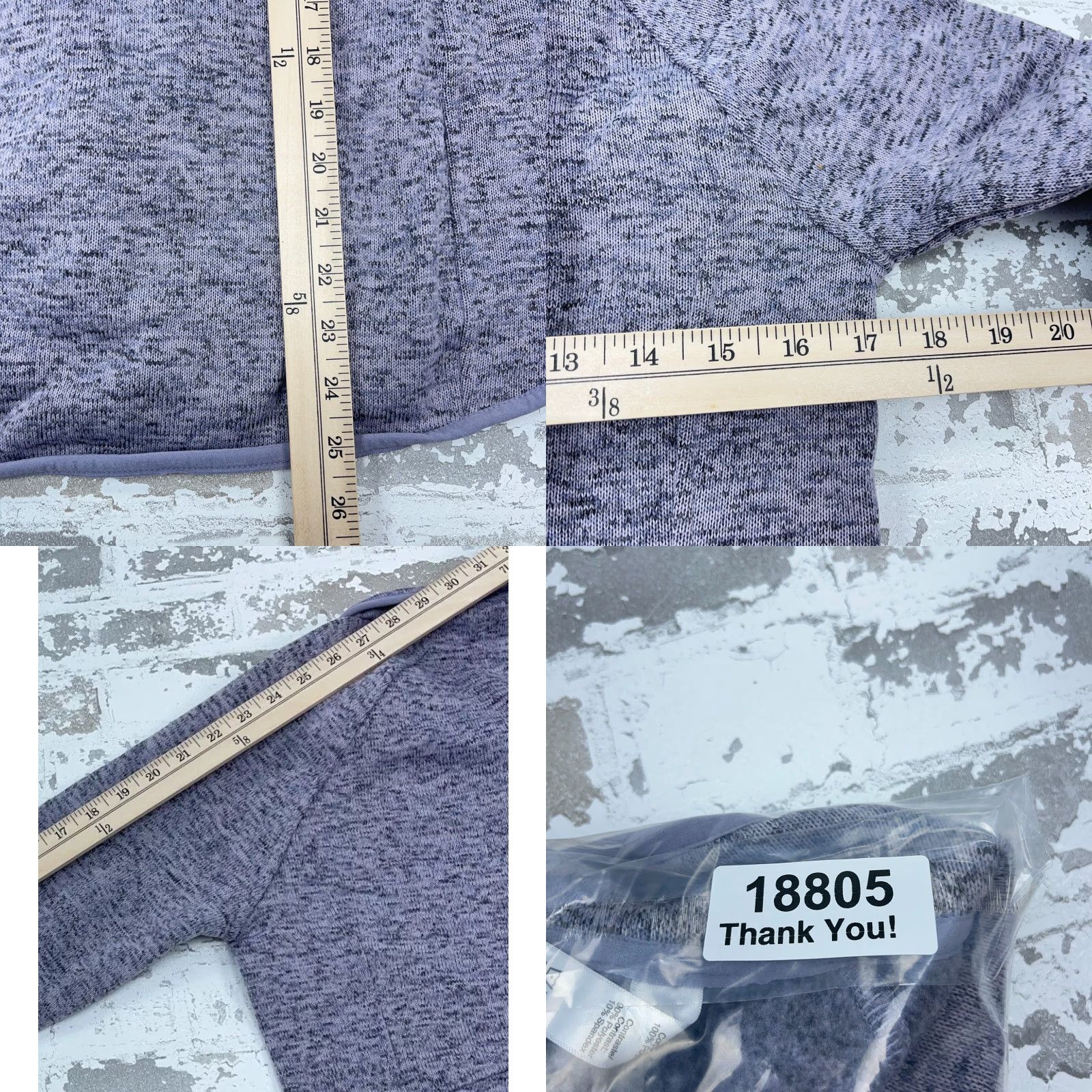 Kyodan Kyodan Purple Sweater Women Medium 1/4 Zip Pullover Fleece Embroidered Logo Knit Raglan Sleeve Zipper All Seasons Size M / US 6-8 / IT 42-44 - 8 Thumbnail