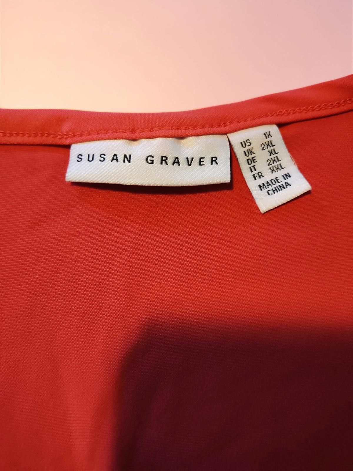 Other Susan Graver Sleeveless Blouse Size 1X Pink and Coral Size XL / US 12-14 / IT 48-50 - 6 Thumbnail