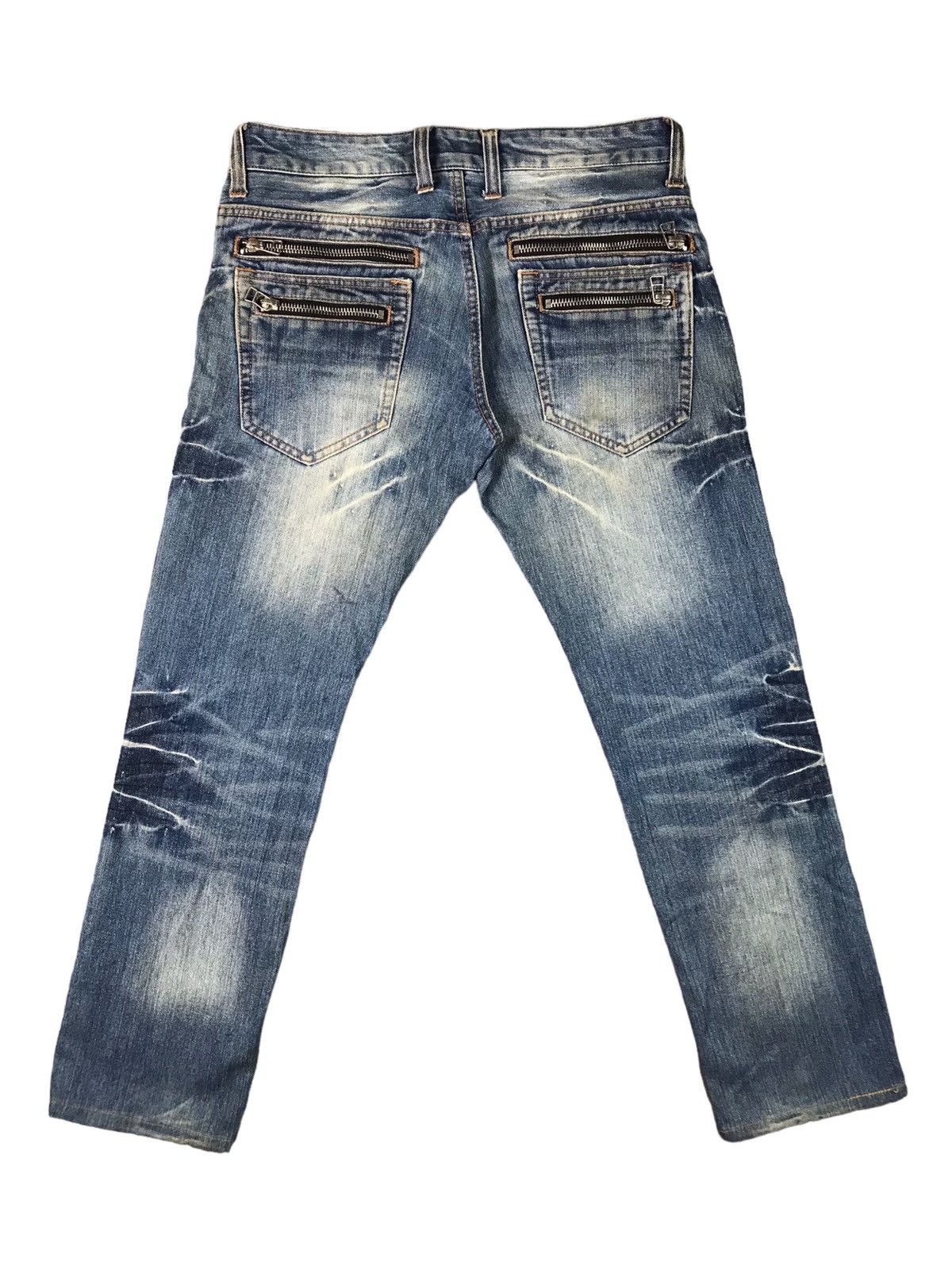 Japanese Brand AUTHENTIC ROOT THREE STYLE BIKERS JEANS Size US 35 - 1 Thumbnail