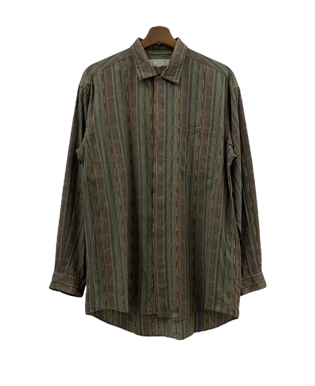 Lanvin Vintage Lanvin Shirts Rayon Size US M / EU 48-50 / 2 - 2 Thumbnail
