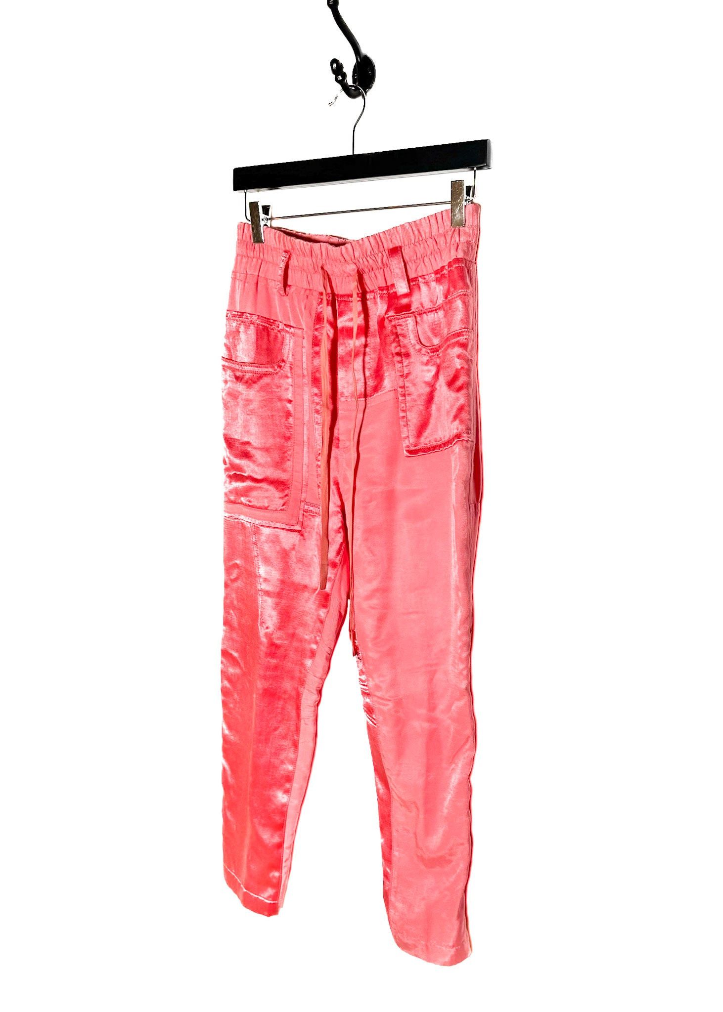 Haider Ackermann Haider Ackermann Pink Satin Patchwork Cropped Pants Size 27" / US 4 / IT 40 - 4 Thumbnail
