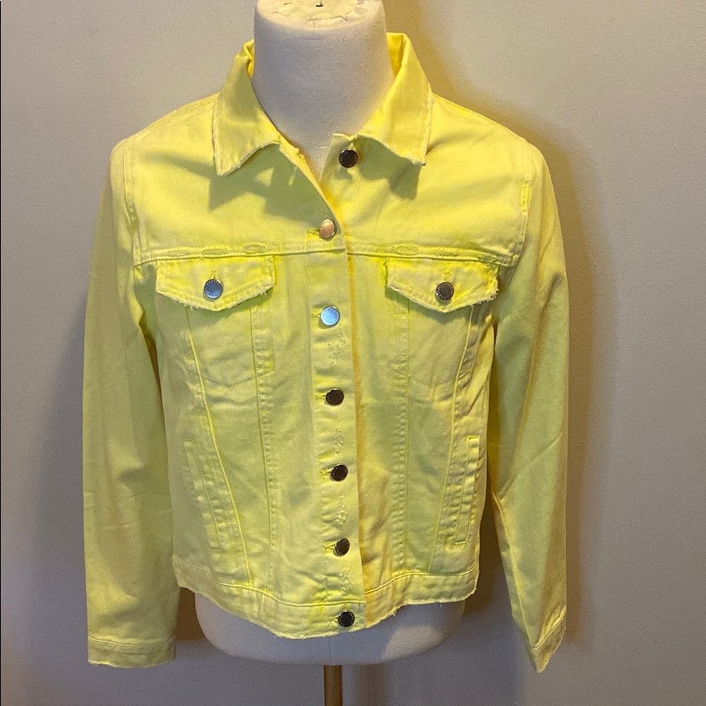 Other C’est Toi Yellow Denim Jacket – NWT – Size Large Size L / US 10 / IT 46 - 3 Thumbnail