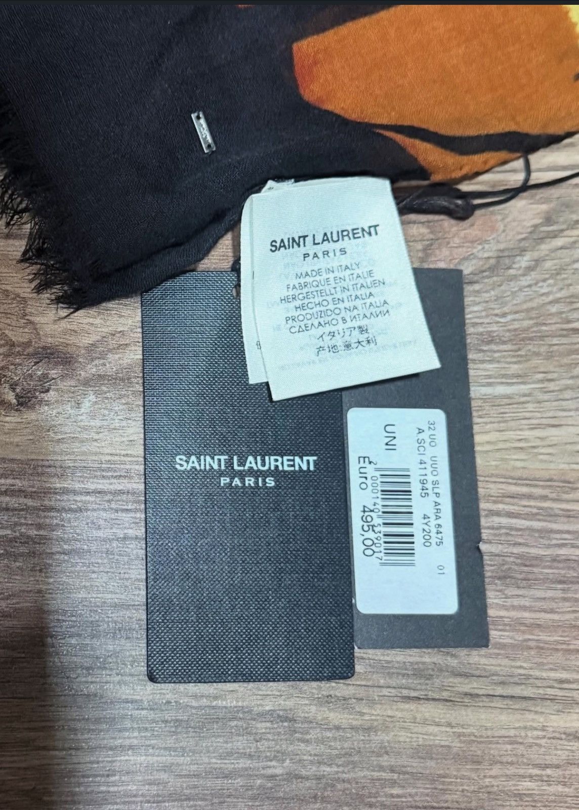 Saint Laurent Paris Saint Laurent Paris Palm Tree Scarf Hedi Slimane Size ONE SIZE - 4 Thumbnail