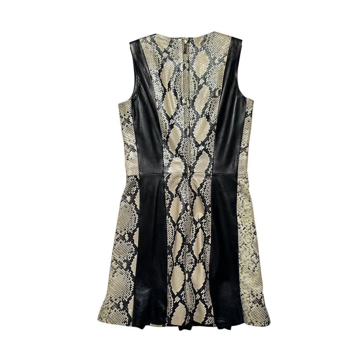Just Cavalli × Roberto Cavalli Leather python paneled dress Size XS / US 0-2 / IT 36-38 - 3 Thumbnail