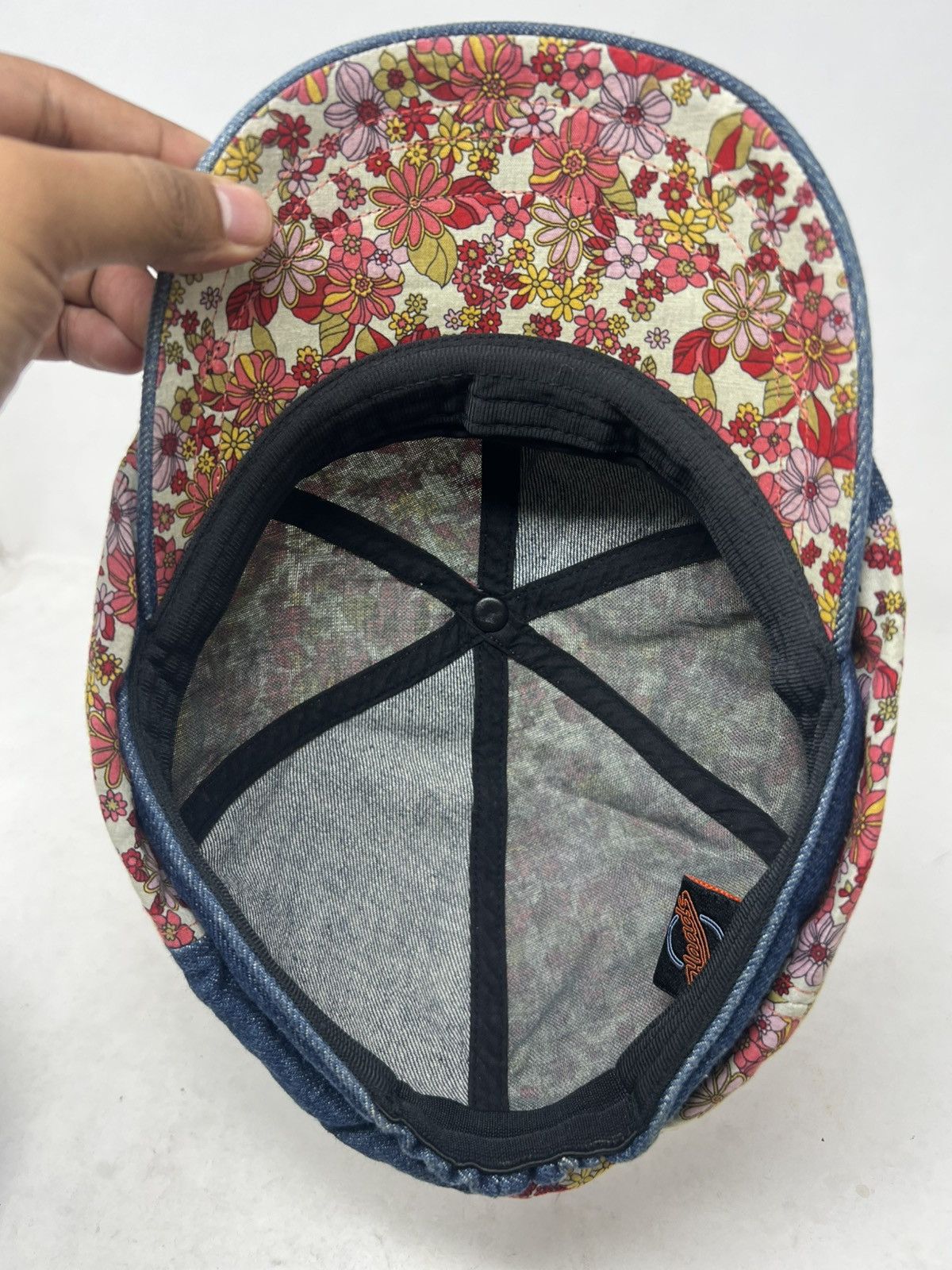 Japanese Brand Patchwork Newsboy Cap Denim Visor Size ONE SIZE - 7 Thumbnail