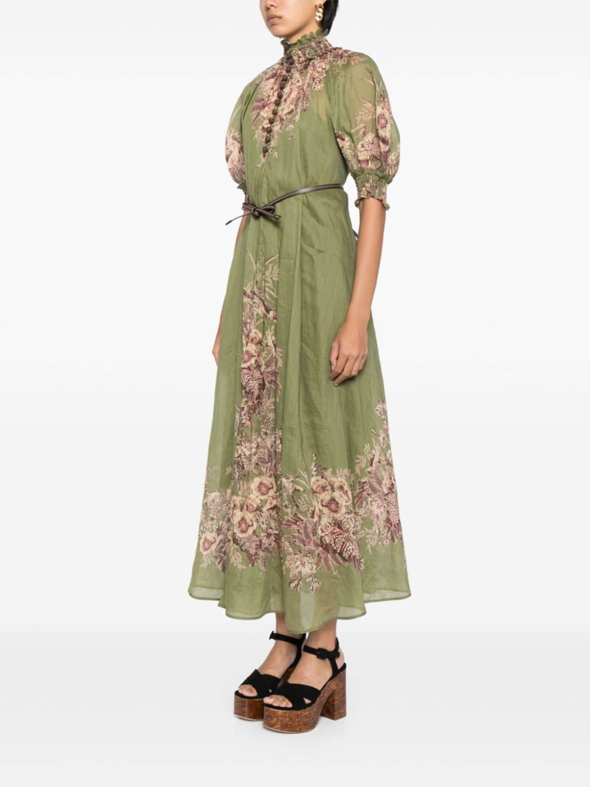 Zimmermann o1s22i1n1024 Long Ramie Dress in Multicolor Size S / US 4 / IT 40 - 2 Thumbnail