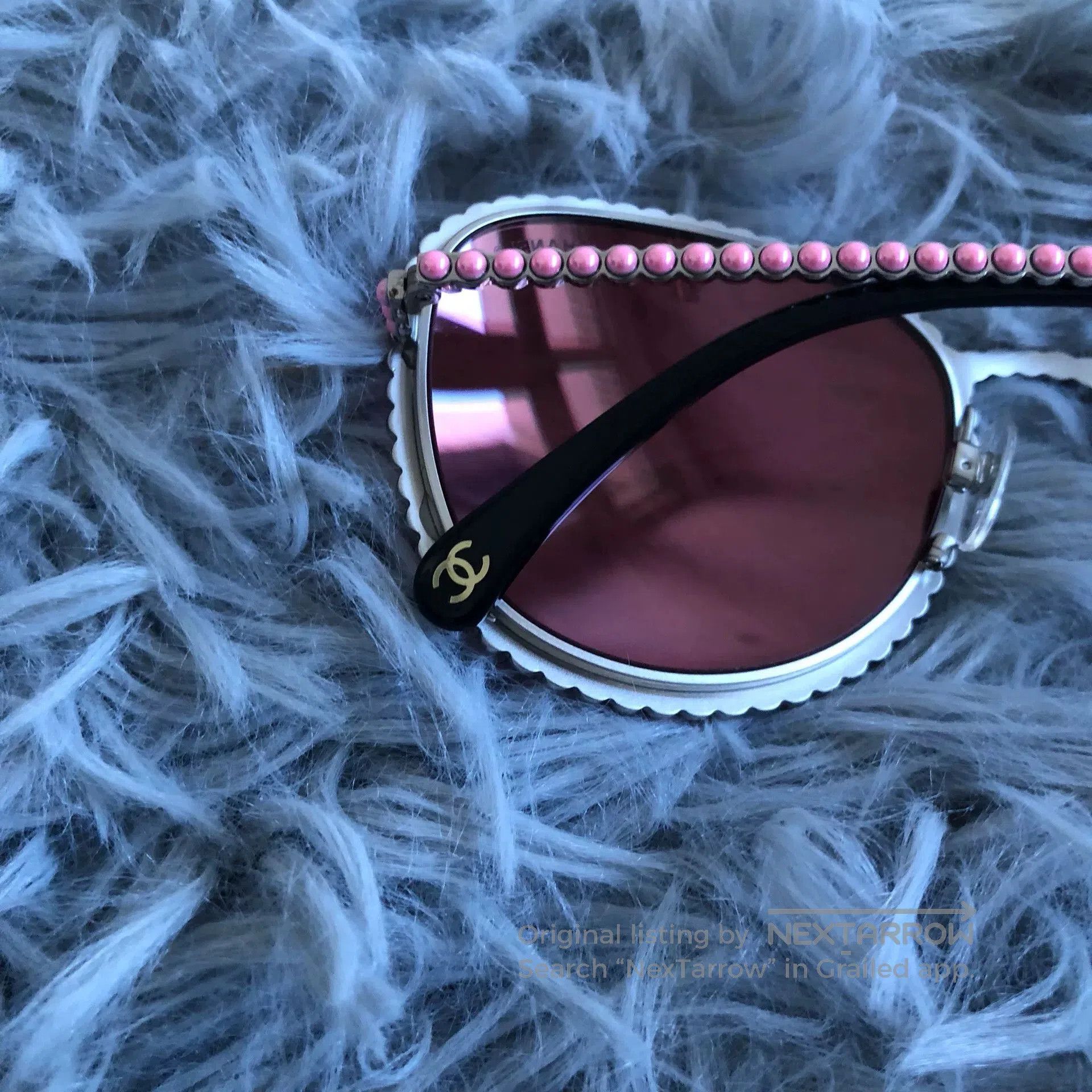 Chanel Chanel Pink Pearl Sunglasses. Size ONE SIZE - 4 Thumbnail