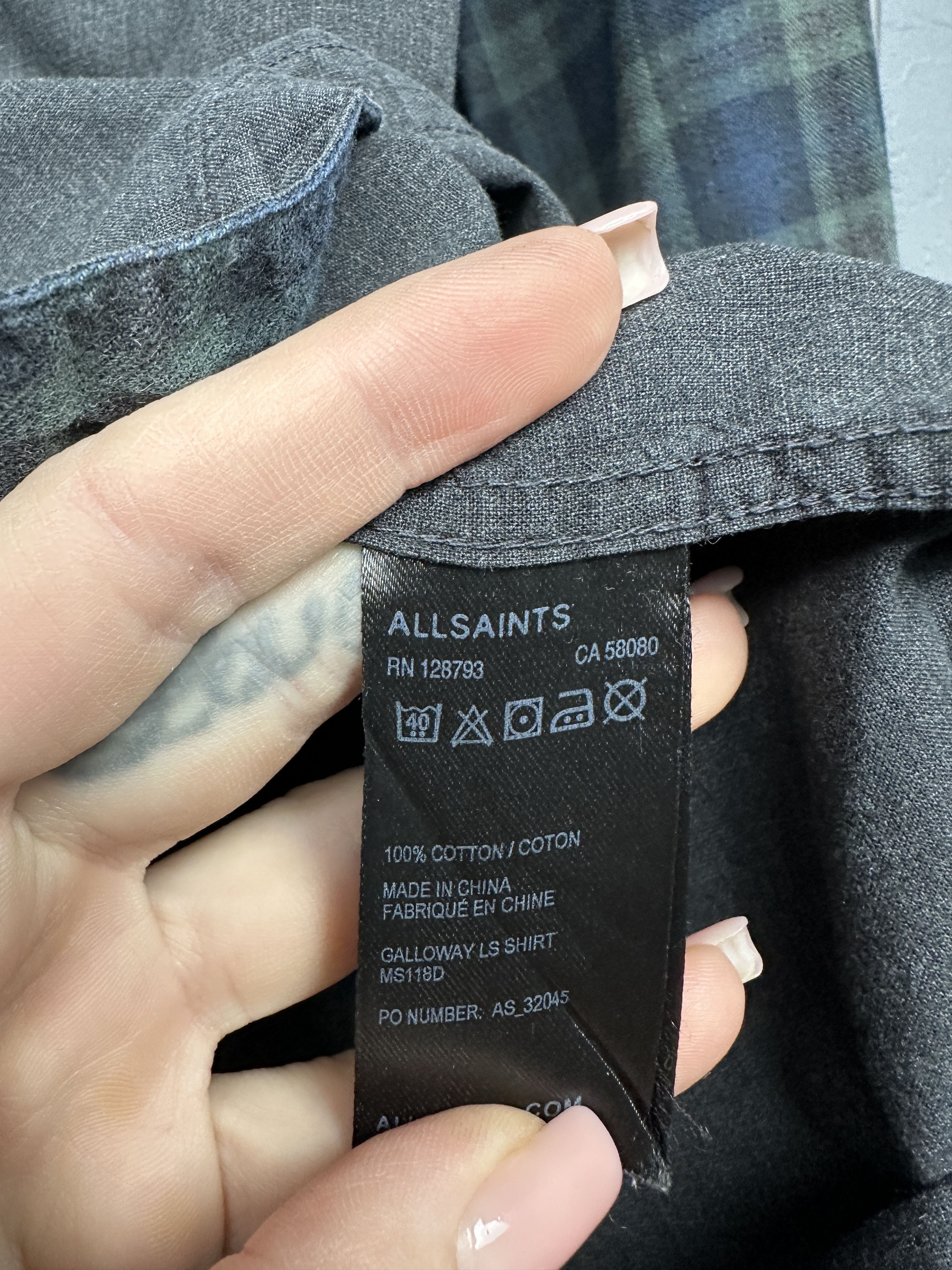 Allsaints Allsaints Mens Galloway Long Sleeve Shirt Size US M / EU 48-50 / 2 - 4 Thumbnail