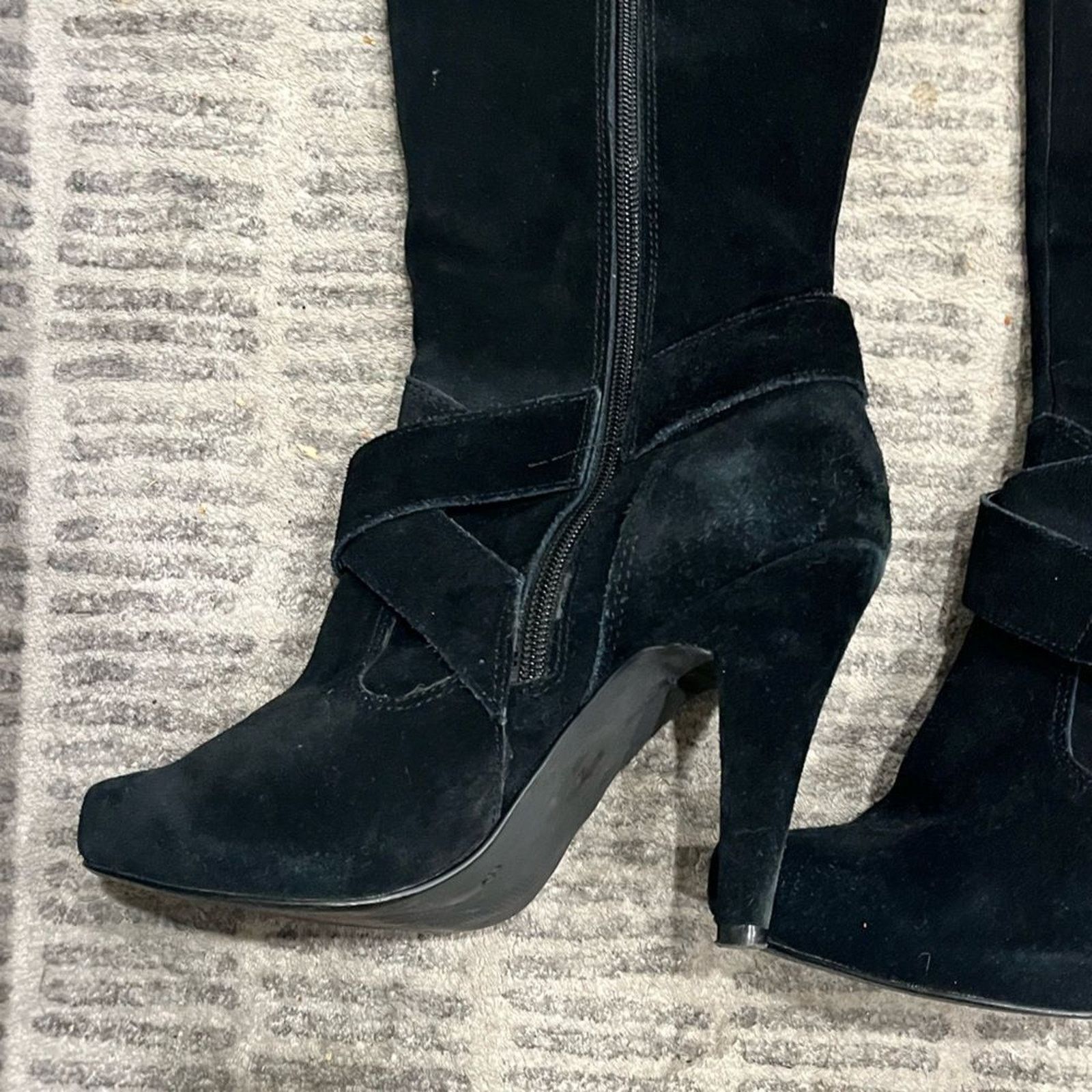 Steve Madden Steve Madden Ballott Suede Knee High Boots Black Size 9 Size US 9 / IT 39 - 6 Thumbnail