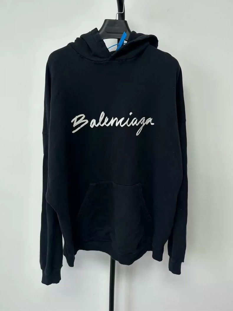 Balenciaga Raised Letter Hoodie