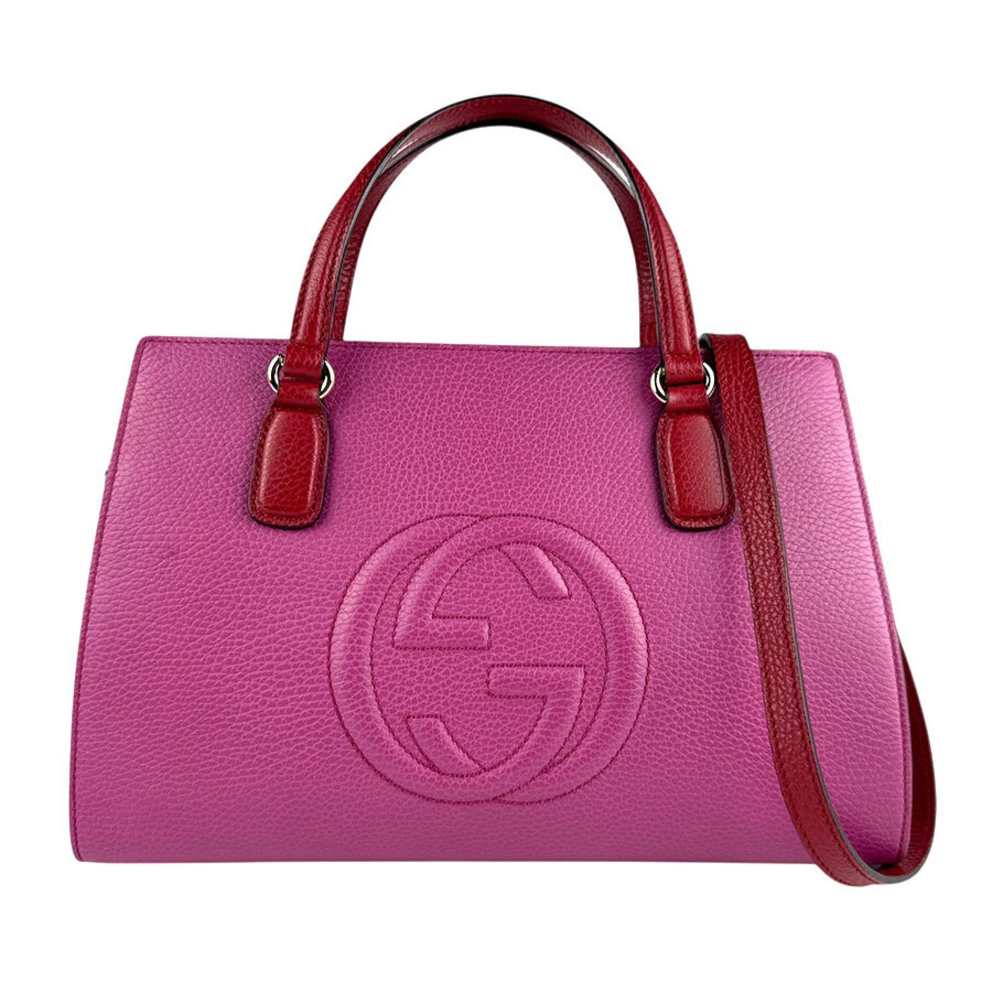 Gucci Gucci Zumi Leather Shoulder Bag in Pink and Blue, Women's