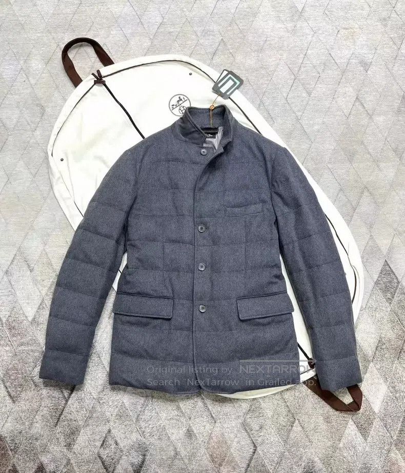 Loro Piana Loro Piana Vicuña and Baby Cashmere Down Jacket, 50% Vicuñ Size US XXL / EU 58 / 5 - 1 Thumbnail
