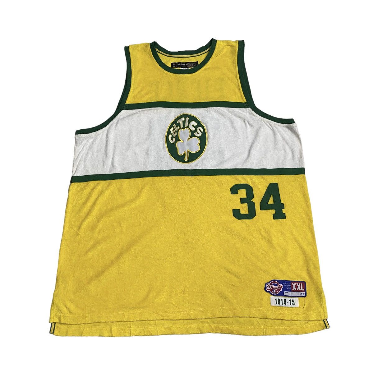 image of Paul Pierce Boston Celtics D’Funked Reebok Jersey Men M 1914 in Yellow (Size 2XL)