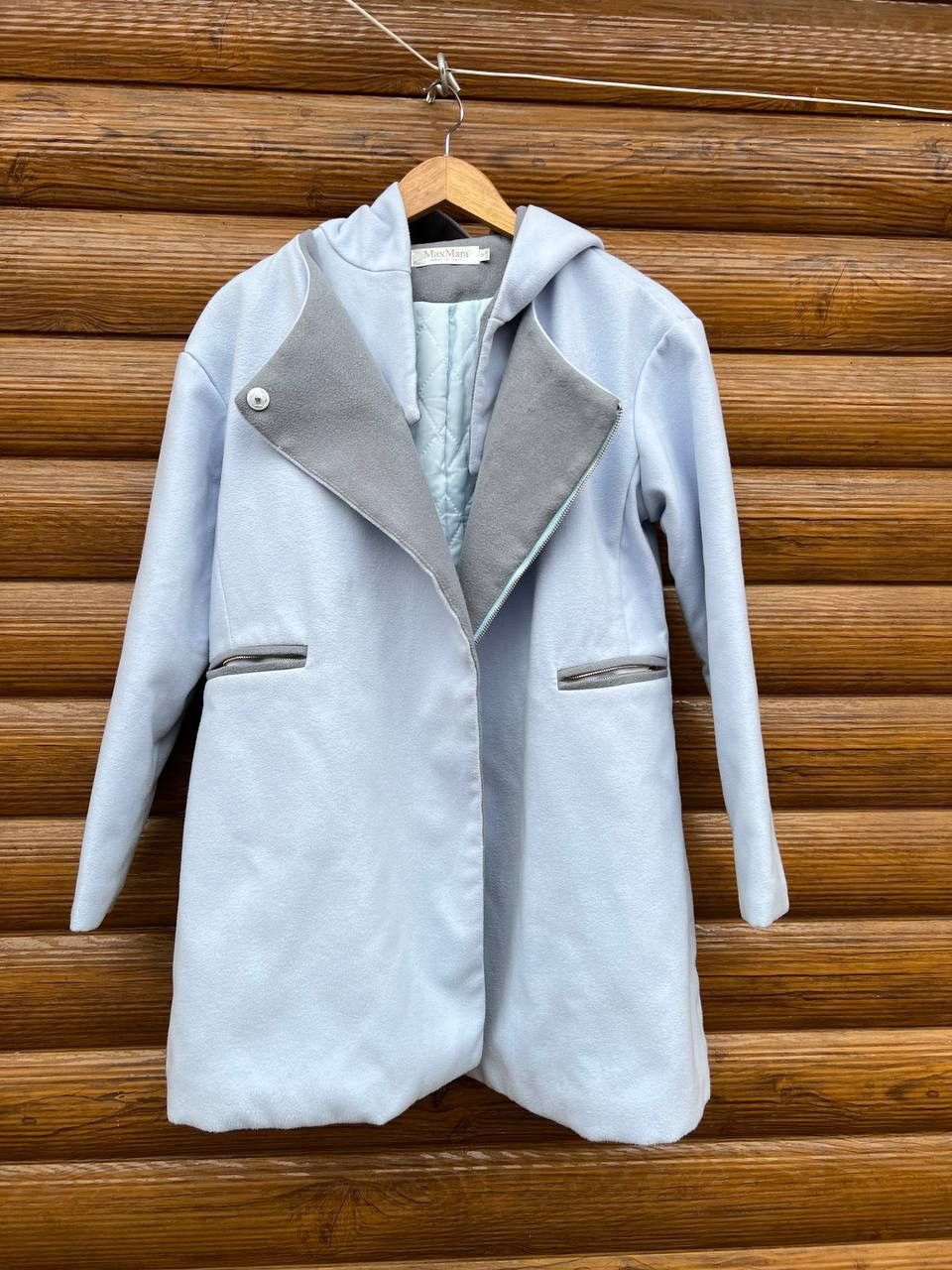 image of Luxury Max Mara Coat Women in Blue (Size Medium)