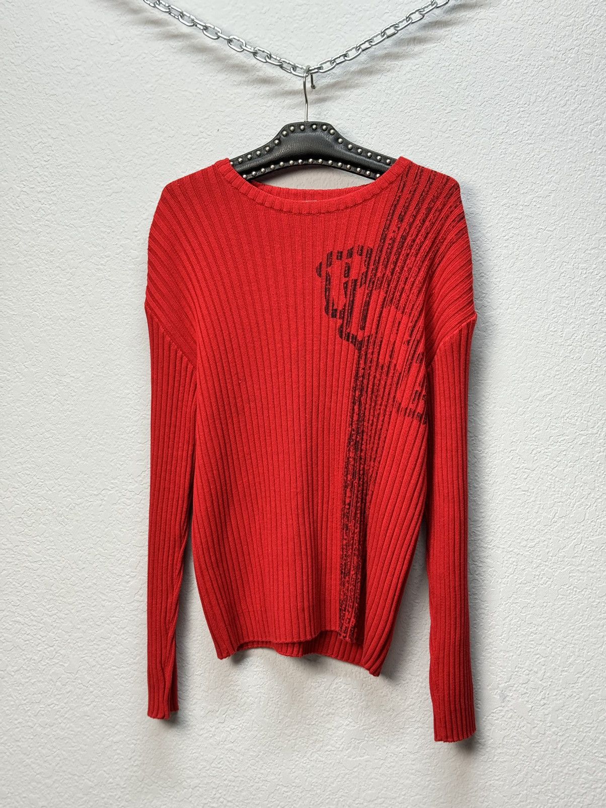 Japanese Brand Vintage Y2K Distressed Striped Sweater Faded knit Y2K Effect Size US M / EU 48-50 / 2 - 2 Thumbnail