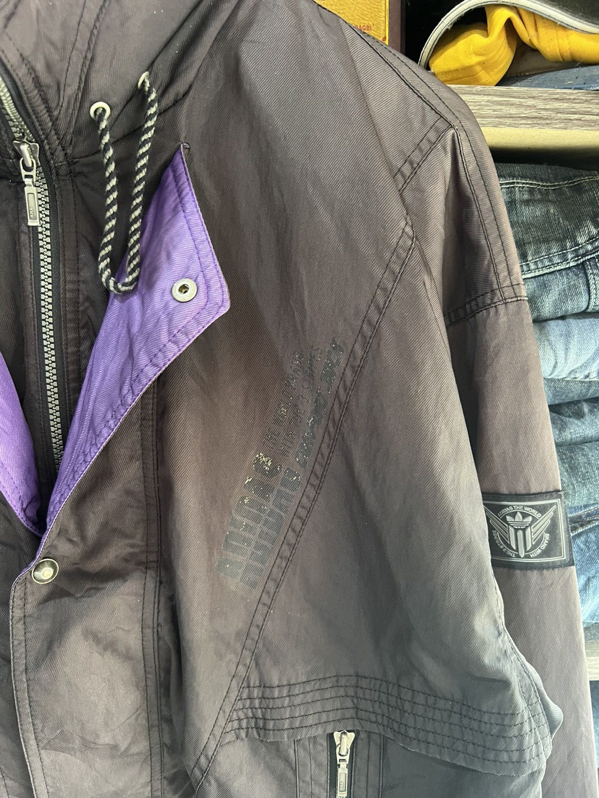 Adidas 🔥Sun Faded Vintage Adidas Descente Jacket Size US XL / EU 56 / 4 - 4 Thumbnail
