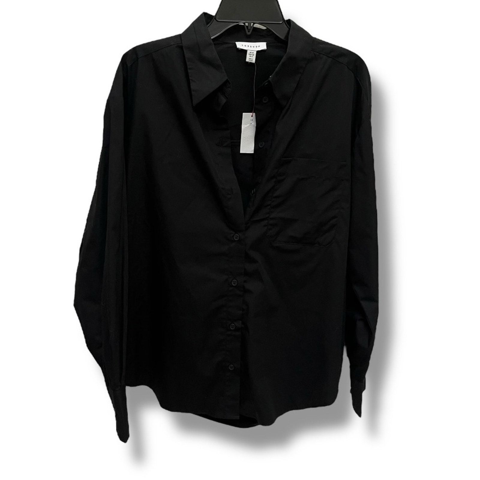Topshop Topshop oversized black button down shirt NWT Size L / US 10 / IT 46 - 3 Thumbnail