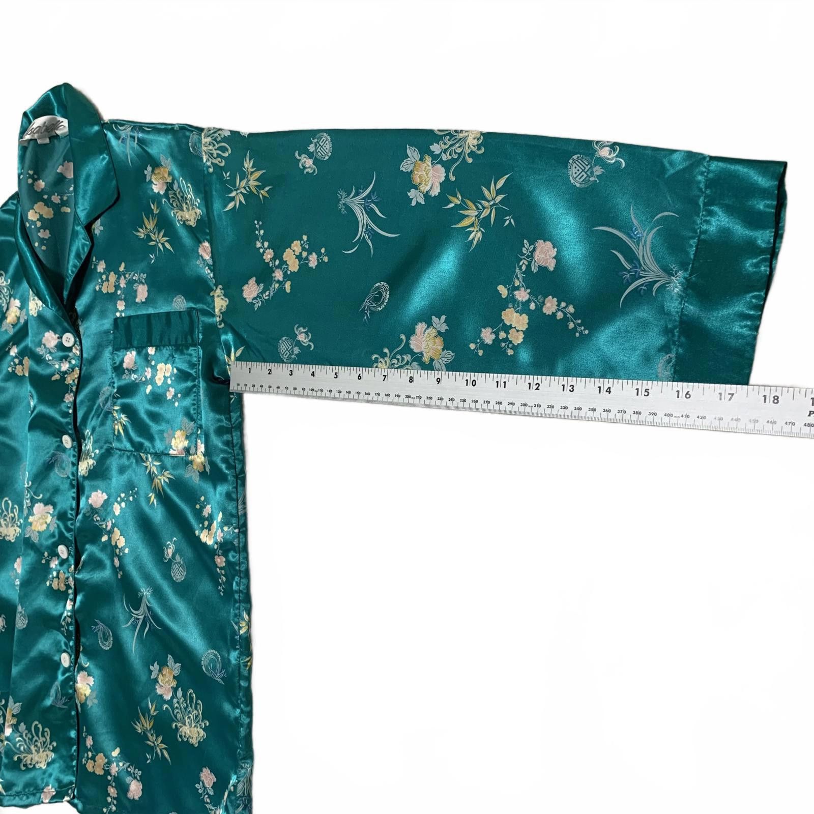Isabel Marant Isabella Women's Satin Floral Pajama Top Size ONE SIZE - 5 Thumbnail