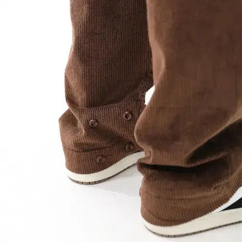 Jean Brown Corduroy Pleated Pants Size US 34 / EU 50 - 4 Thumbnail