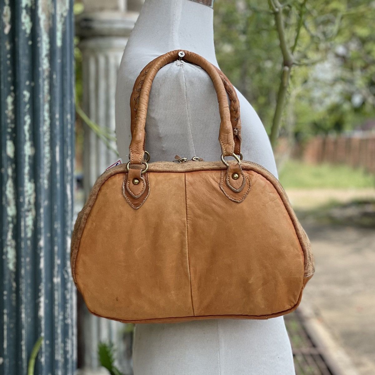 Japanese Brand × Leather Vintage Japan Leather Mini Handbag Size ONE SIZE - 4 Thumbnail