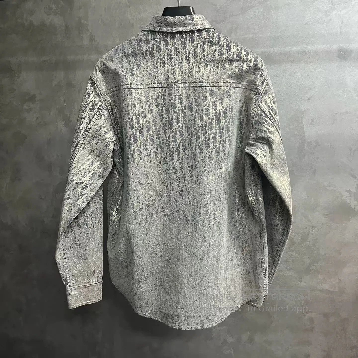 Dior dior gray logo printed long sleeve shirt. Size US L / EU 52-54 / 3 - 5 Thumbnail
