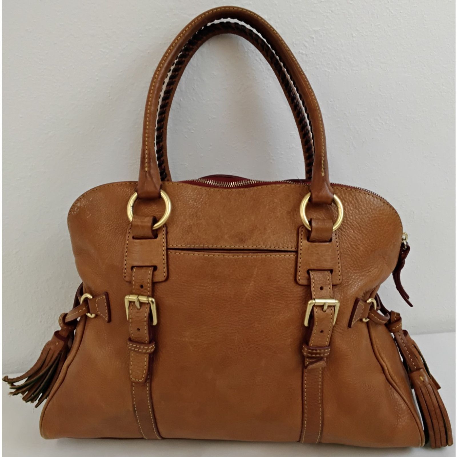 Dooney & Bourke Dooney & Bourke Italian Leather Satchel Bag Brown Purse Size ONE SIZE - 8 Thumbnail