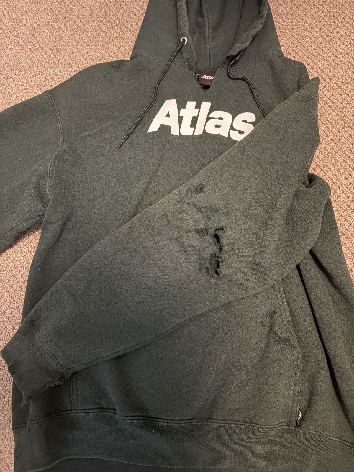 Other Atlas Distressed Green Skater Hoodie Logo Size US M / EU 48-50 / 2 - 4 Thumbnail