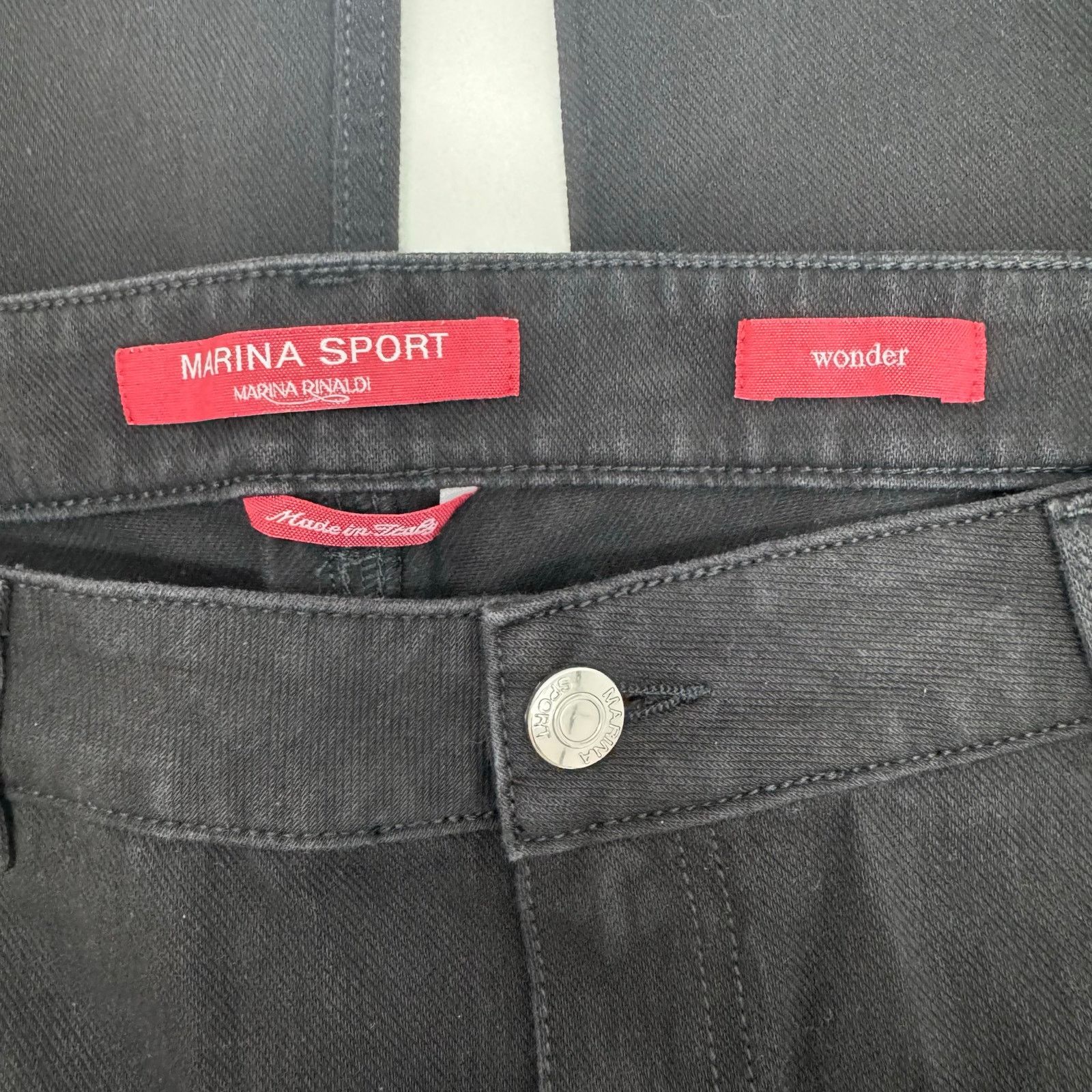 Marina Rinaldi Marina Rinaldi Idalgo Black Denim Trouser Pant US 18 Casual Size 40" / US 18 - 2 Thumbnail