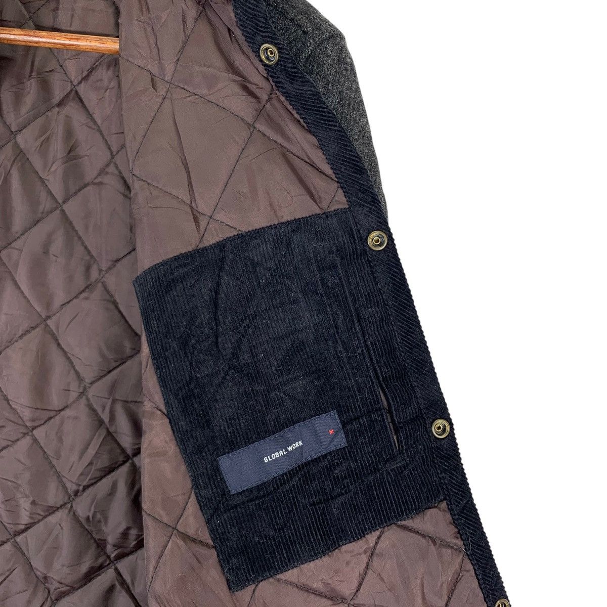 Global Work VINTAGE GLOBAL WORK QUILTED WOOL SNAP BUTTON Size US M / EU 48-50 / 2 - 6 Thumbnail