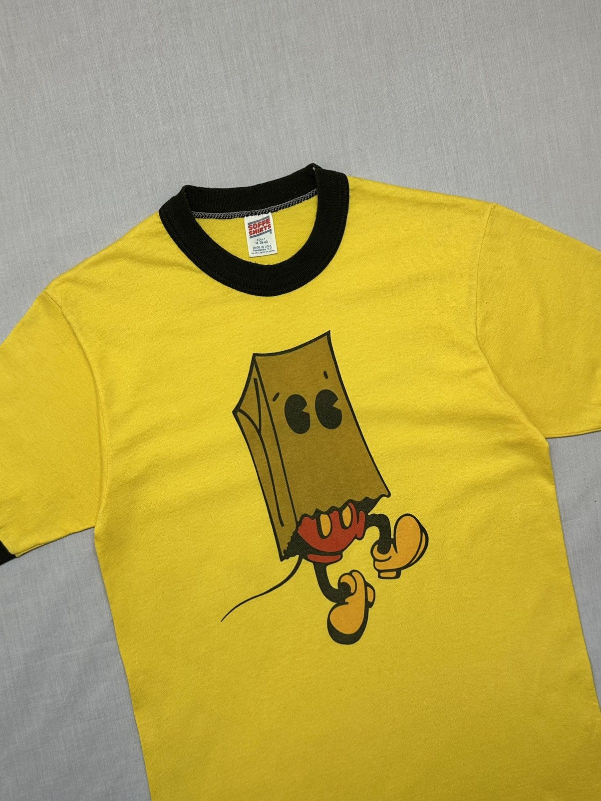 Mickey Mouse Vintage Ringger 90s‼️ Mickey Mouse Paper bag Parody Size US M / EU 48-50 / 2 - 2 Thumbnail
