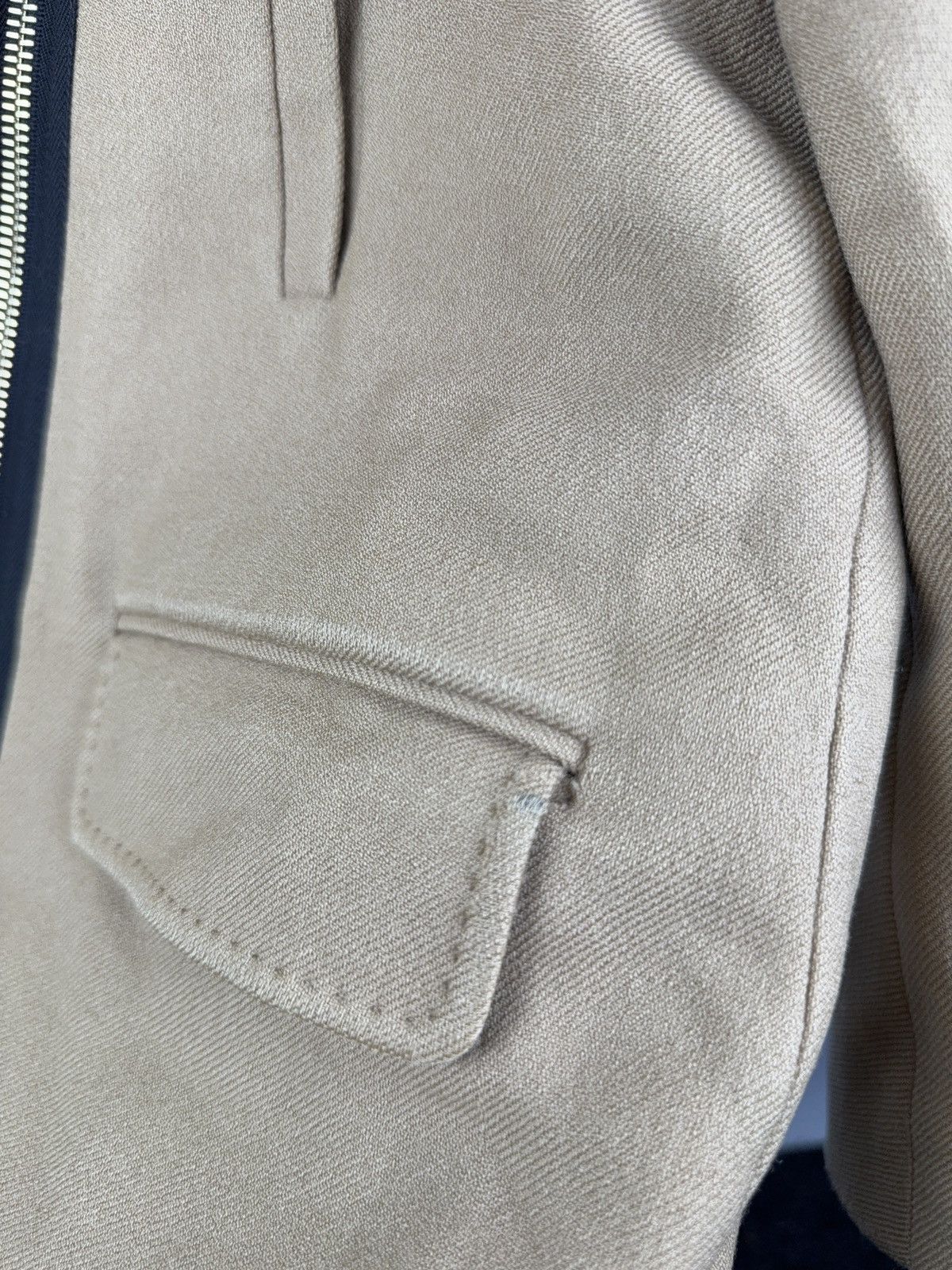 Sandro Luxury Sandro Paris Wool Hooded Coat Beige Asym Zip 38 S-M Size S / US 4 / IT 40 - 17 Thumbnail