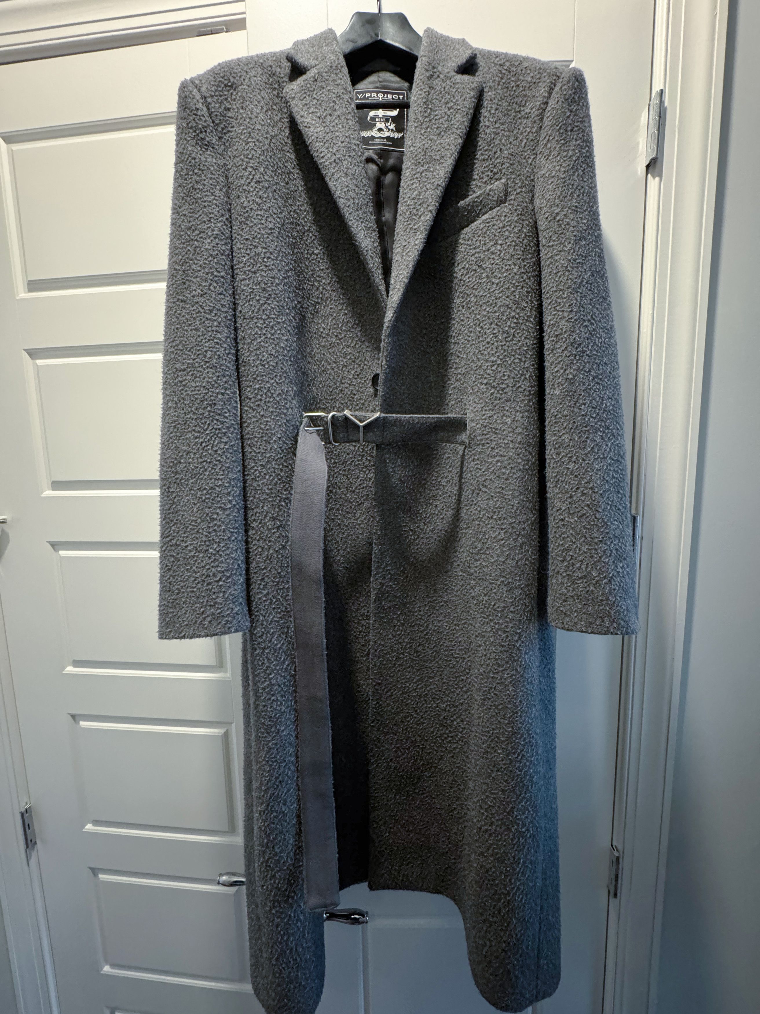 Y/Project FW23 Brushed Wool Y Belt Coat - Size L Size US L / EU 52-54 / 3 - 2 Thumbnail