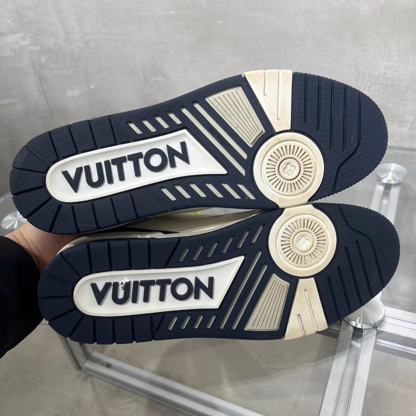 Louis Vuitton Lv Trainer White Blue Cement UK8 / 42 Size US 9 / EU 42 - 7 Thumbnail