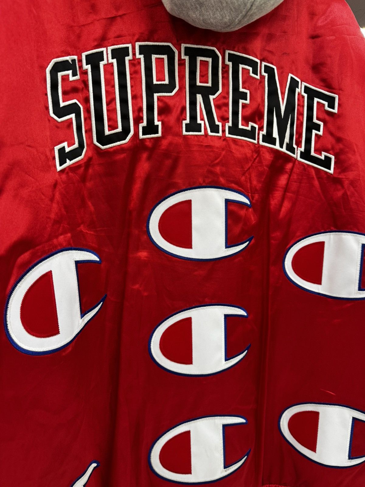 Champion × Supreme Supreme Champion Satin Varsity Bomber Size US L / EU 52-54 / 3 - 5 Thumbnail