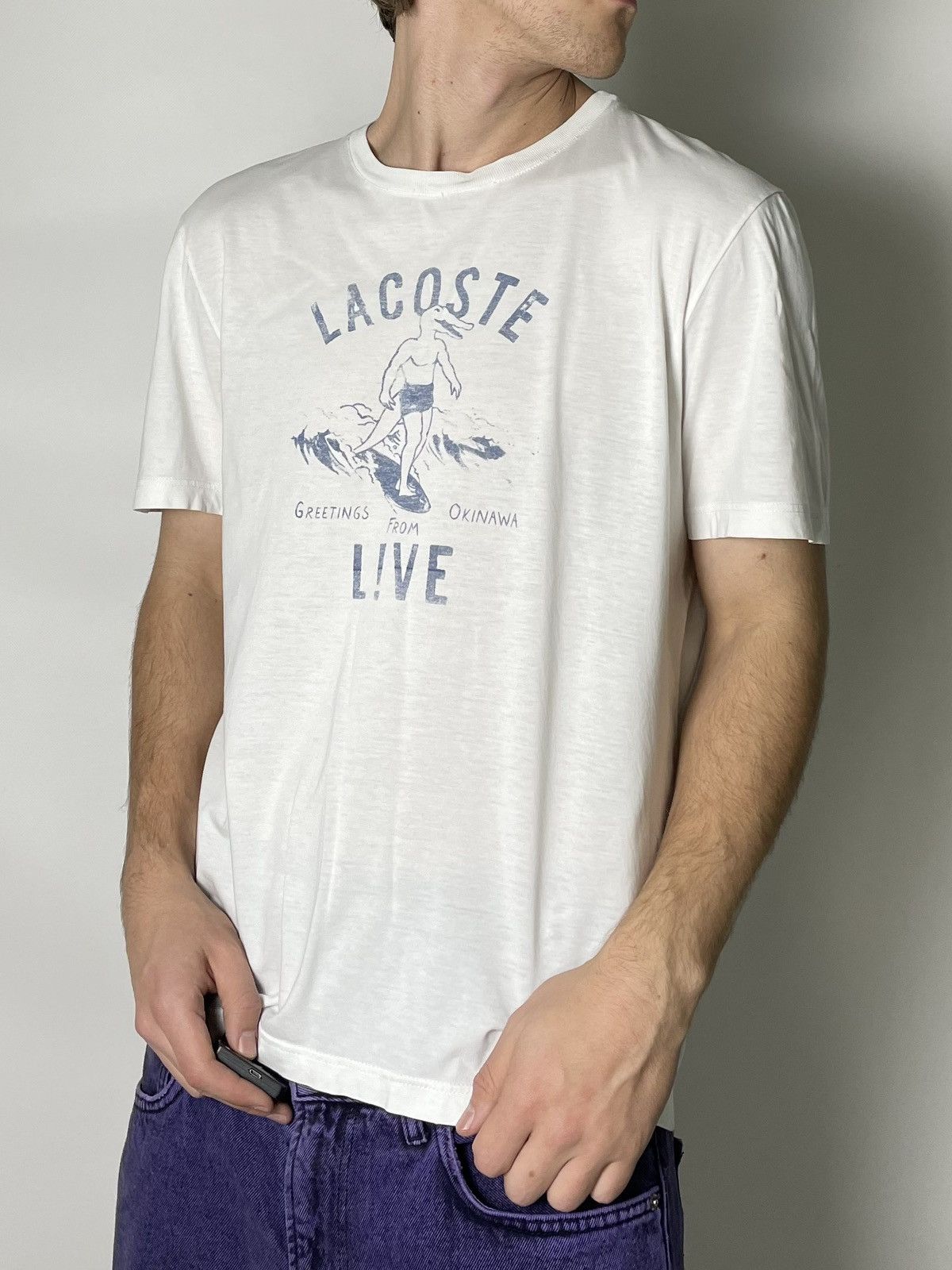 Lacoste Lacoste Live 🌊🇯🇵 Japanese vintage style surfing tee t shirt Size US L / EU 52-54 / 3 - 2 Thumbnail