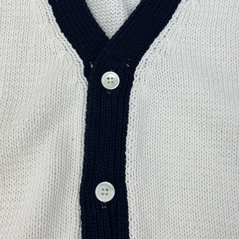 Thom Browne Thom Browne Size 4White Stripe 4-button Knit Cardigan 2501- Size US XL / EU 56 / 4 - 7 Thumbnail