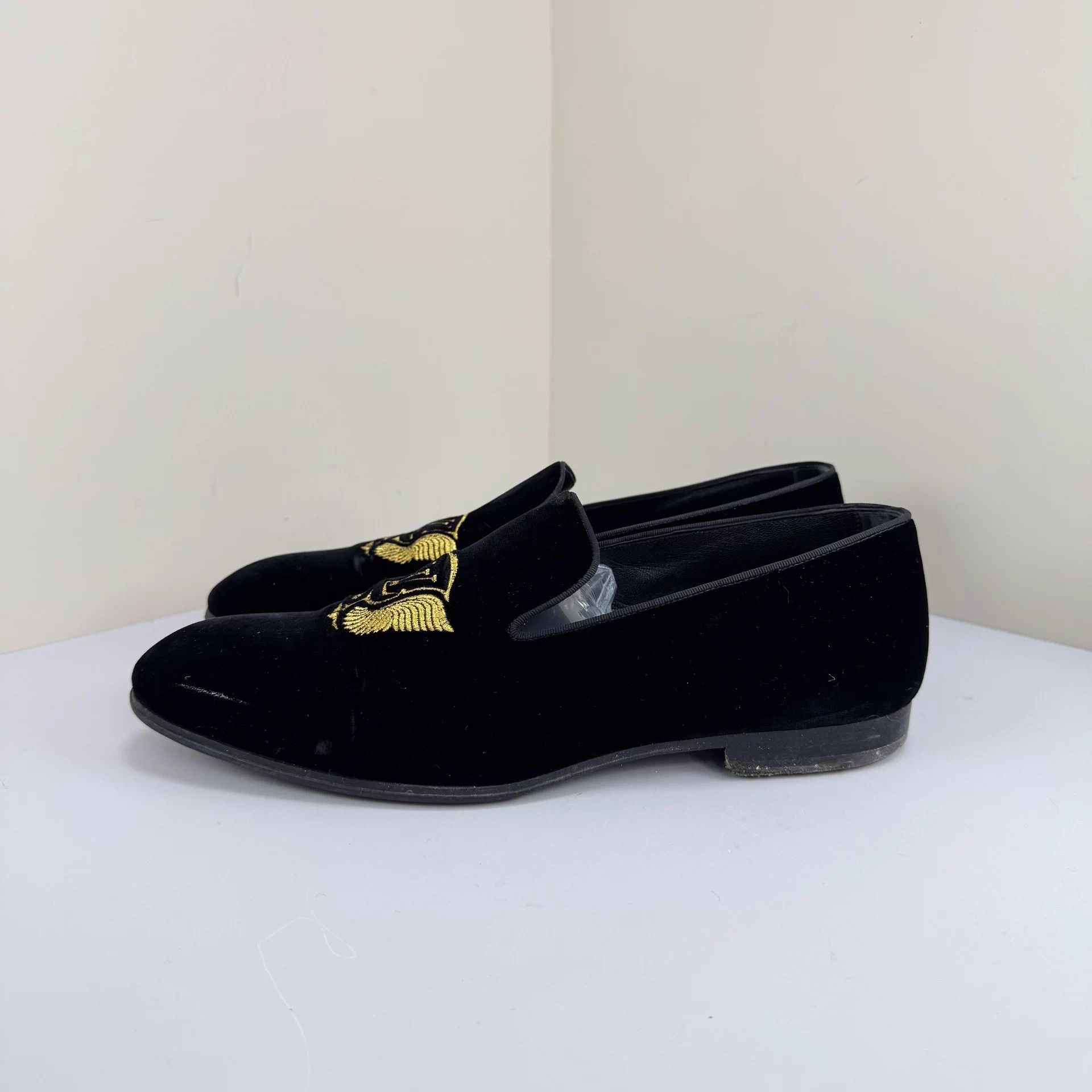 Louis Vuitton Louis Vuitton velvet gold-thread embroidered loafers US 6.5 Size US 6.5 / IT 36.5 - 2 Thumbnail
