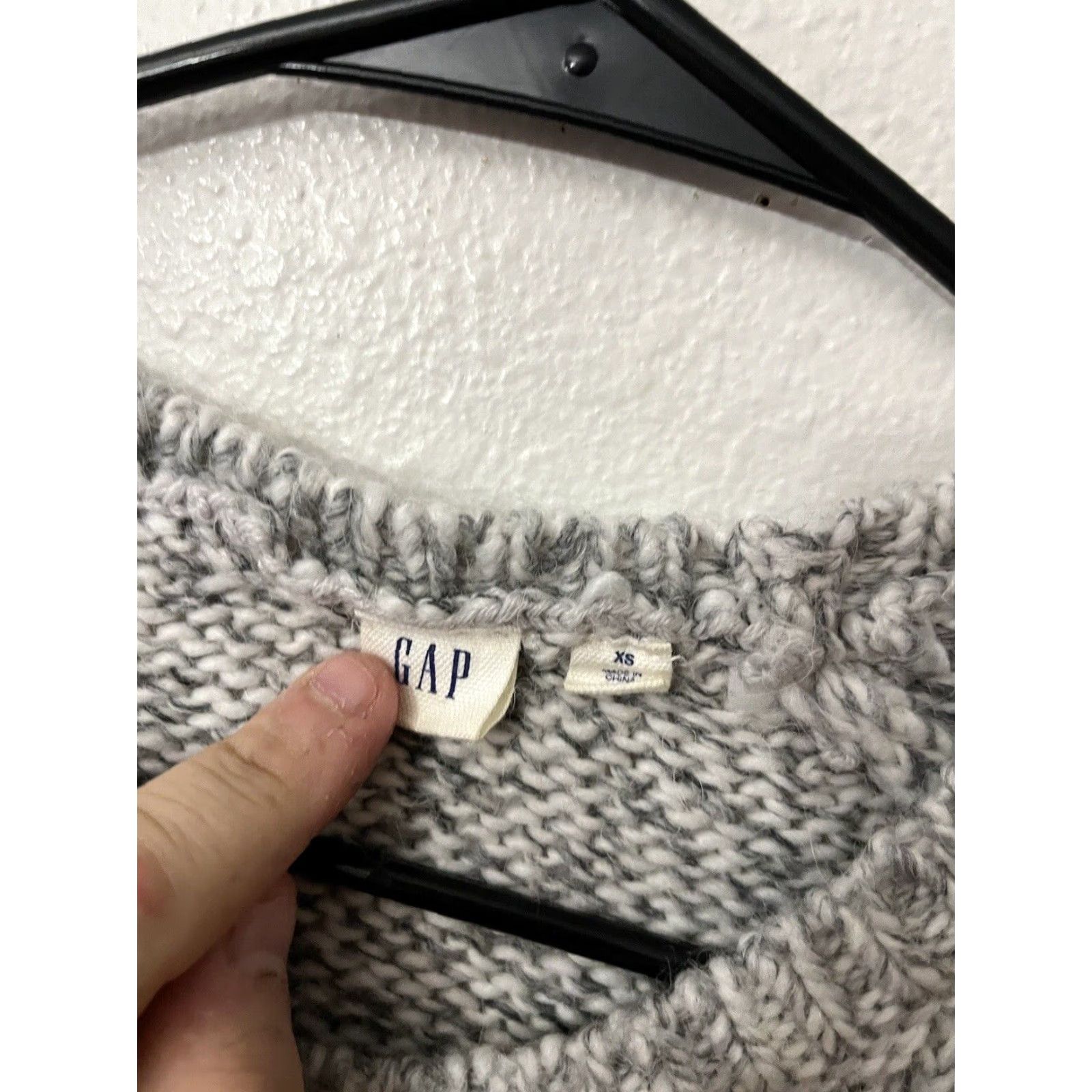 Gap GAP Women's Acrylic Blend Pullover Sweater Long Sleeve Boat Neck Gray XS Size XS / US 0-2 / IT 36-38 - 3 Thumbnail