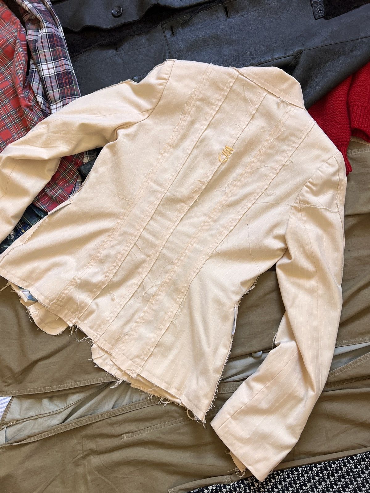 Japanese Brand Vintage Japan Inspired Distressed Zucca Blazer Avant Garde Size M / US 6-8 / IT 42-44 - 10 Thumbnail