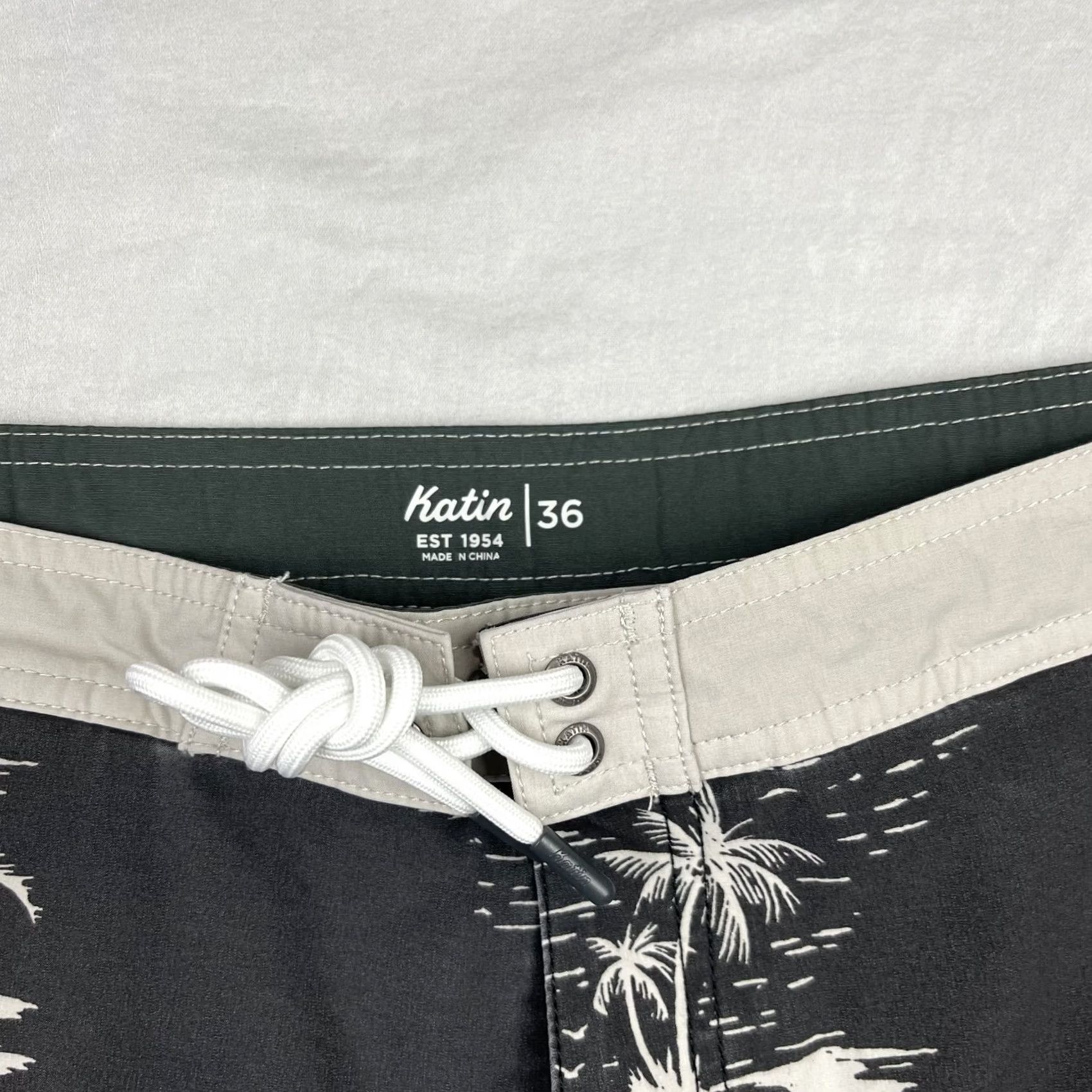 Katin Katin Shorts Men 36 Black Swim Hybrid Trunks Beach Surfing Swimming Athletic Bottom Mens Size US 36 / EU 52 - 3 Thumbnail