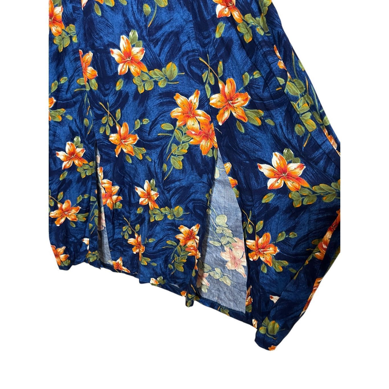 Other Vintage Jamie Brooke 90s Blue Flower Print Maxi Dress Size 13 Size M / US 6-8 / IT 42-44 - 7 Thumbnail