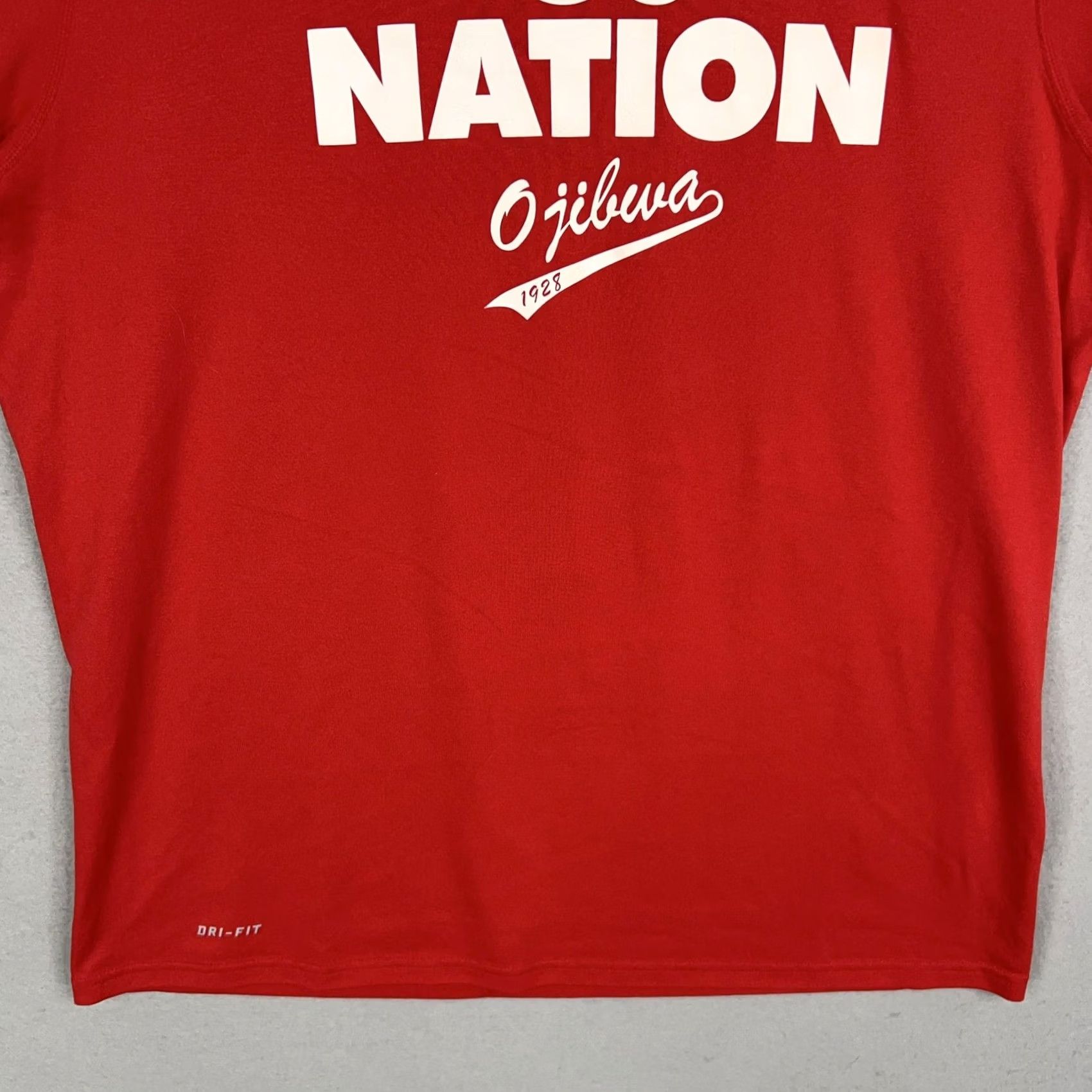 Nike Nike Shirt Mens XL Red OJ Nation Ojibwa Camp Dri-FIT Athletic Graphic Tee Sports Size US XL / EU 56 / 4 - 3 Thumbnail