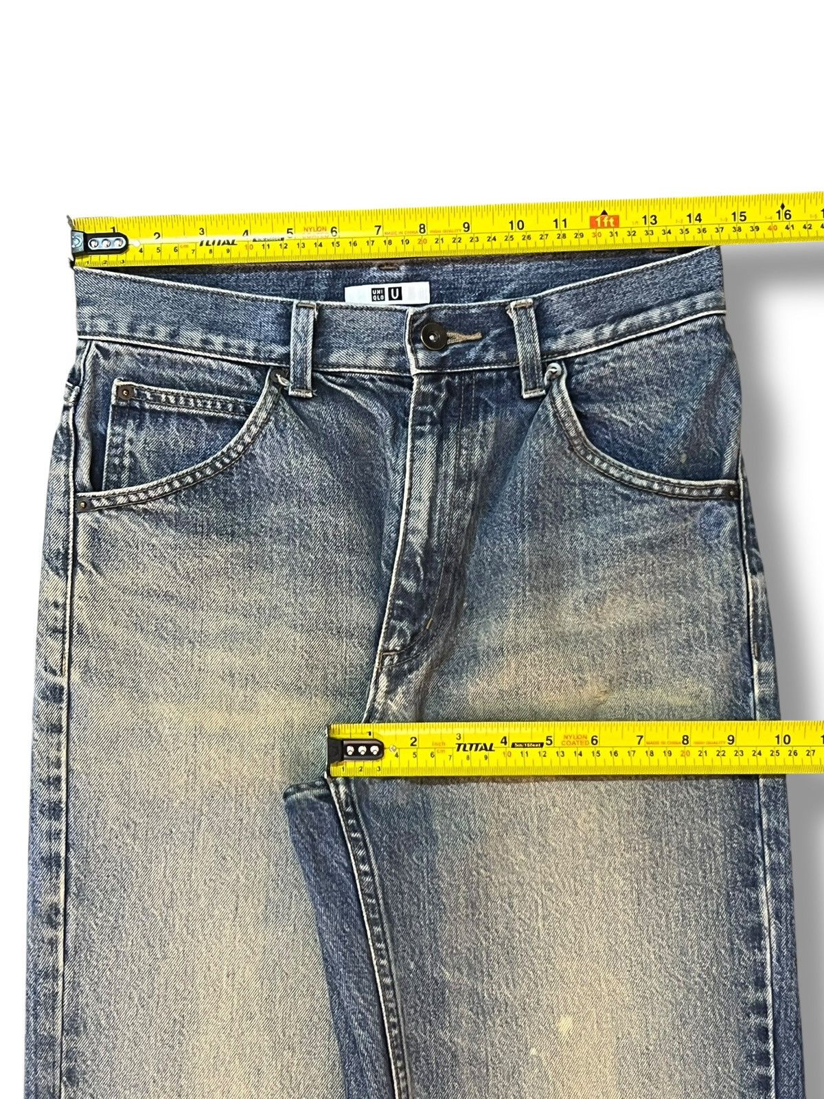 Uniqlo Vintage Uniqlo Japan - Faded Mud Wash, Loose Straight Jeans Size US 29 - 13 Thumbnail