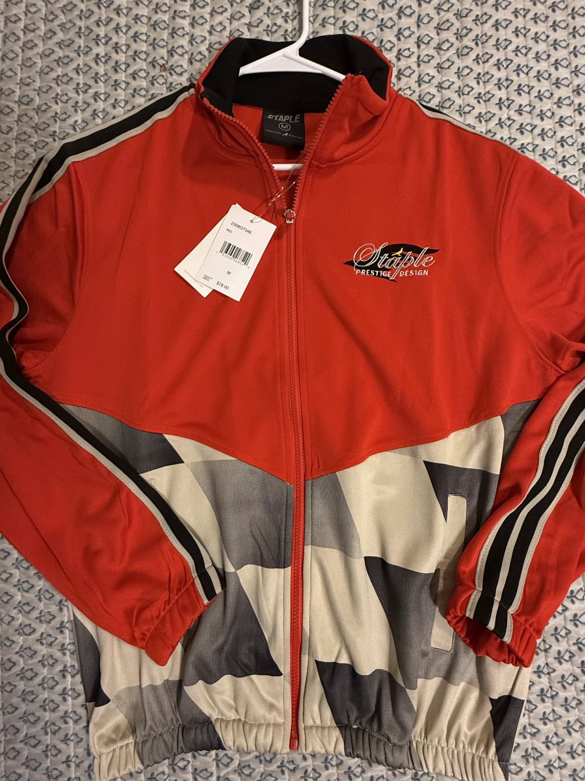 Staple Staple Pigeon Prestige Design Track Jacket Red Size M Size US M / EU 48-50 / 2 - 1 Thumbnail